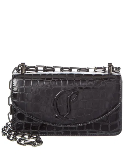 Christian Louboutin Loubi54 Mini Alligator-embossed Leather Shoulder Bag In Animal Print