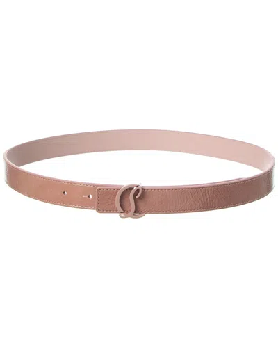 Christian Louboutin Loubi54 Patent Belt In Pink