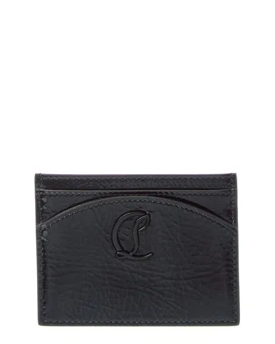 Christian Louboutin Loubi54 Patent Card Case In Black