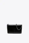 Christian Louboutin Loubi54 Patent Leather Clutch Bag In Black