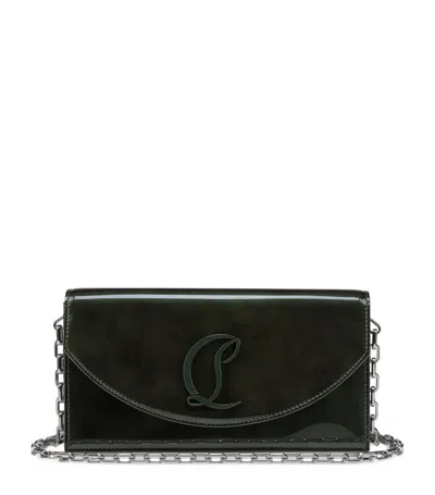 Christian Louboutin Loubi54 Patent Leather Clutch Bag In Black