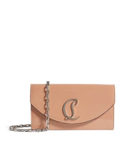 Christian Louboutin Loubi54 Patent Leather Clutch Bag In Red