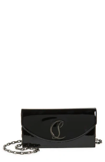 Christian Louboutin Loubi54 Patent Leather Clutch In Black