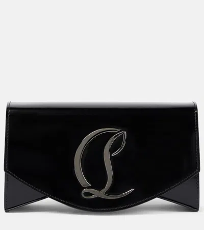 Christian Louboutin Loubi54 Small Calf Leather Crossbody Bag In Black/gunmetal