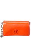 Christian Louboutin Loubi54 Patent Shoulder Bag In Orange