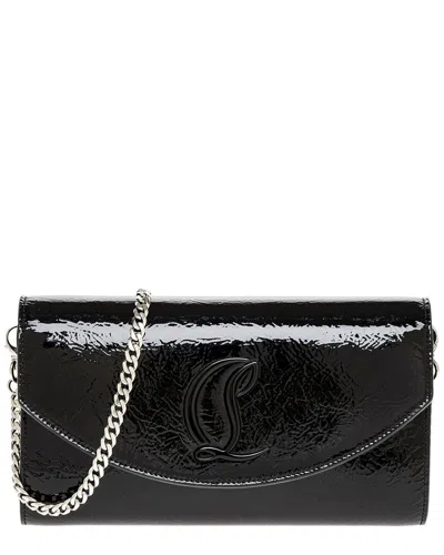 Christian Louboutin Loubi54 Patent Wallet On Chain In Black
