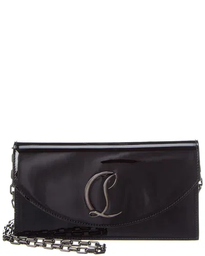 Christian Louboutin Loubi54 Patent Wallet On Chain In Black