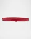Christian Louboutin Loubi54 Reversible Belt In Patent And Smooth Leather