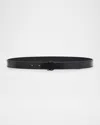 Christian Louboutin Loubi54 Reversible Belt In Patent And Smooth Leather In Black