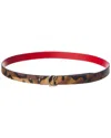 Christian Louboutin Loubi54 Reversible Leather Belt In Brown