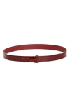 Christian Louboutin Loubi54 Reversible Leather Skinny Belt