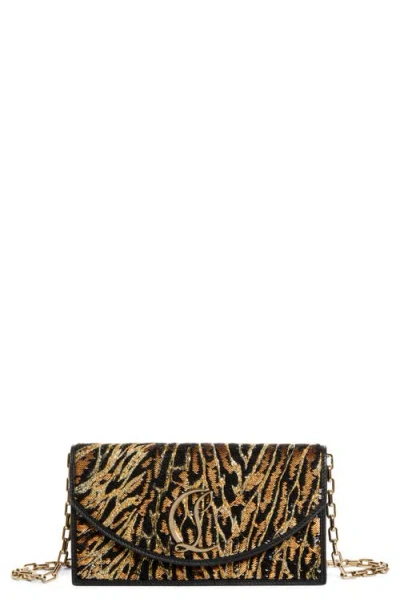 CHRISTIAN LOUBOUTIN CHRISTIAN LOUBOUTIN LOUBI54 SEQUIN & LEATHER CLUTCH
