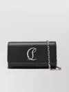 Christian Louboutin Loubi54 Shoulder Bag Wallet With Chain Strap In Black