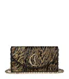 Christian Louboutin Loubin54 Ocelot Sequined Satin Clutch Bag