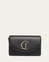 Christian Louboutin Loubi54 Small Crossbody In Nappa Leather In Black/gold