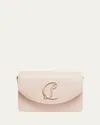 Christian Louboutin Loubi54 Small Crossbody In Nappa Leather In Leche/gold