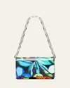 Christian Louboutin Loubi54 Small Shoulder Bag In Flower Strass Naplak Leather