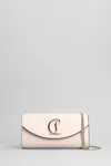 Christian Louboutin Wallet On Chain In Calf Leather In Rose-pink
