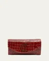Christian Louboutin Womens Acajou Loubi54 Croc-embossed Leather Wallet-on-chain In Brown