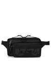 Christian Louboutin Loubideal Studded Rubber-trimmed Shell And Mesh Belt Bag In Black