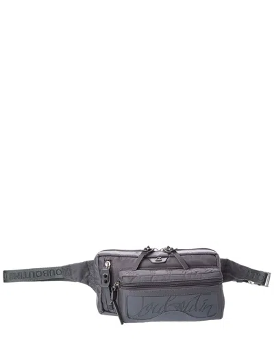 Christian Louboutin Loubideal Canvas Belt Bag In Grey