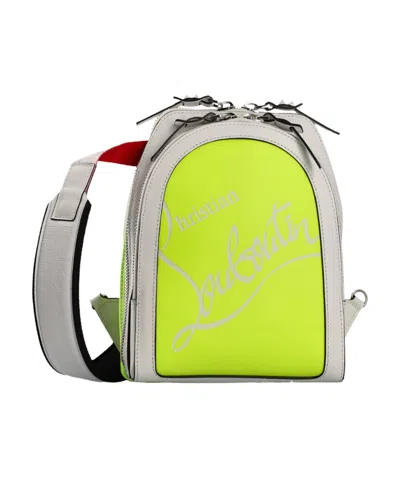Christian Louboutin Loubifunk Leather Backpack In Yellow