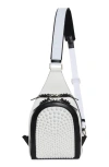 CHRISTIAN LOUBOUTIN LOUBIFUNK SPIKE PANEL CALFSKIN SLING/CROSSBODY