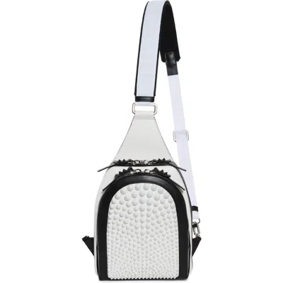 CHRISTIAN LOUBOUTIN CHRISTIAN LOUBOUTIN LOUBIFUNK SPIKE PANEL CALFSKIN SLING/CROSSBODY