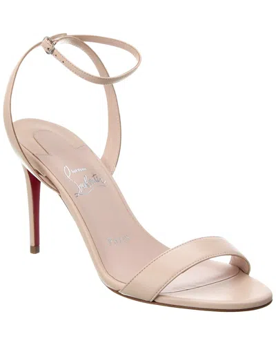 Christian Louboutin Loubigirl 85 Leather Sandal In Beige