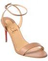 Christian Louboutin Womens Nude Loubigirl 100 Leather Heeled Sandals In Brown