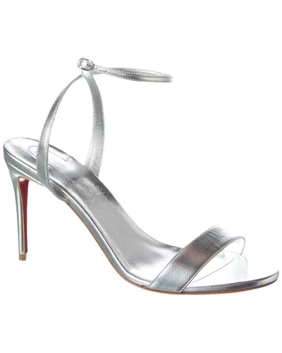 Christian Louboutin Loubigirl 85 Leather Sandal In Grey