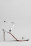 Christian Louboutin Loubigirl 85 Leather Sandal In Silver