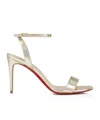 Christian Louboutin Loubigirl Ankle-strap Red Sole Sandals In Nude