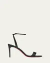 Christian Louboutin Loubigirl Ankle-strap Red Sole Sandals In Black