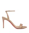 Christian Louboutin Miss Z Leather Red Sole Ankle-strap Sandals In Red