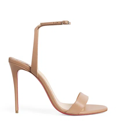 Christian Louboutin Loubigirl Nappa Leather Heeled Sandals 100 In Nude