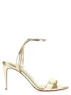 Christian Louboutin Loubigirl 85 Platine Leather Sandals In Gold