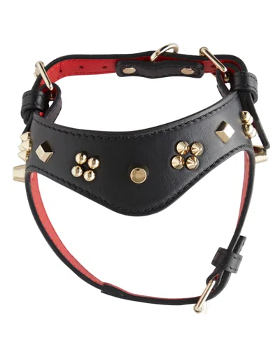 Christian Louboutin Loubiharness Cara Spikes Dog Harness, Extra-small In Black