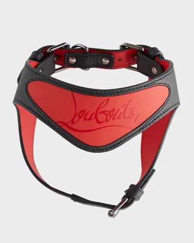 Christian Louboutin Loubiharness Empire Gomme Dog Harness, Extra Small In Red