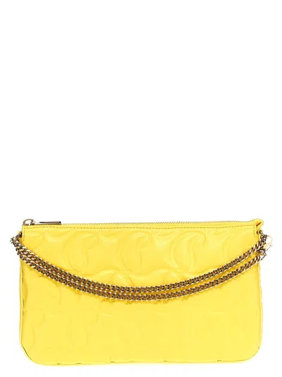 Christian Louboutin Loubila Leather Crossbody Bag In Yellow