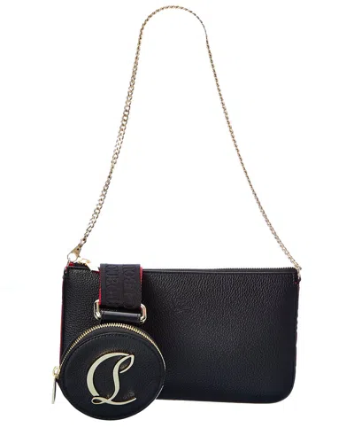 Christian Louboutin Loubila Hybrid Leather Shoulder Bag In Black