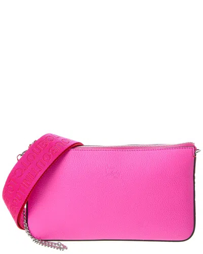 Christian Louboutin Loubila Hybrid Leather Pouch In Pink