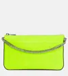 Christian Louboutin Loubila Leather Clutch In Fluo Yellow/fluo Yellow