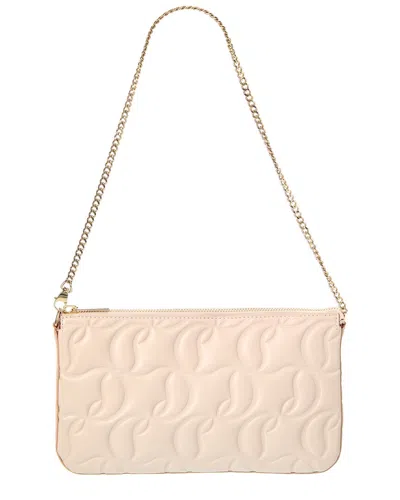 Christian Louboutin Loubila Leather Pouch In Neutral