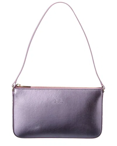 Christian Louboutin Loubila Leather Shoulder Bag In Purple