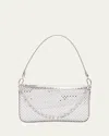 Christian Louboutin Loubila Mini Mesh Strass Shoulder Bag In Metallic