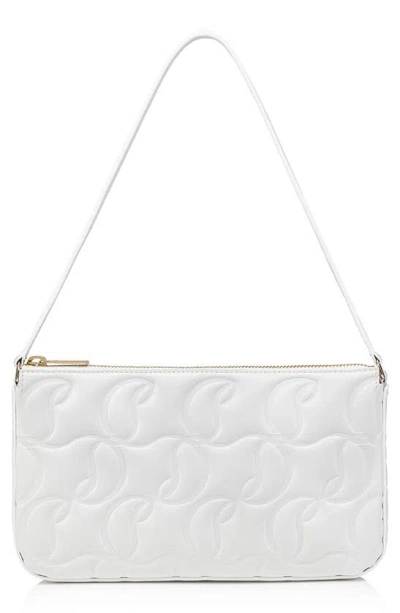 Christian Louboutin Loubila Cl Quilted Leather Shoulder Bag In White