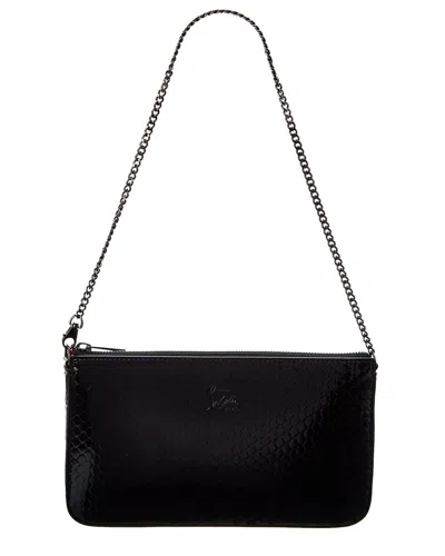 Christian Louboutin Loubila Patent Pouch In Black