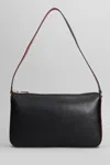 CHRISTIAN LOUBOUTIN LOUBILA SHOULDER BAG IN BLACK LEATHER