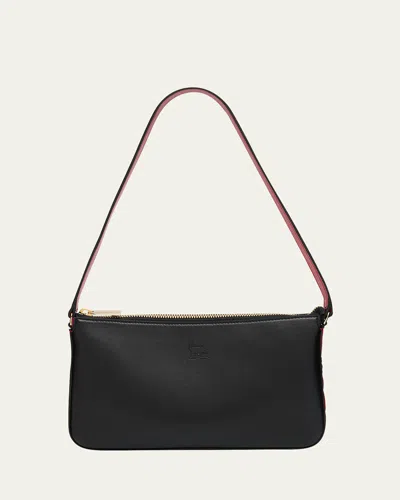 Christian Louboutin Loubila Shoulder Bag In Nappa In Black/red